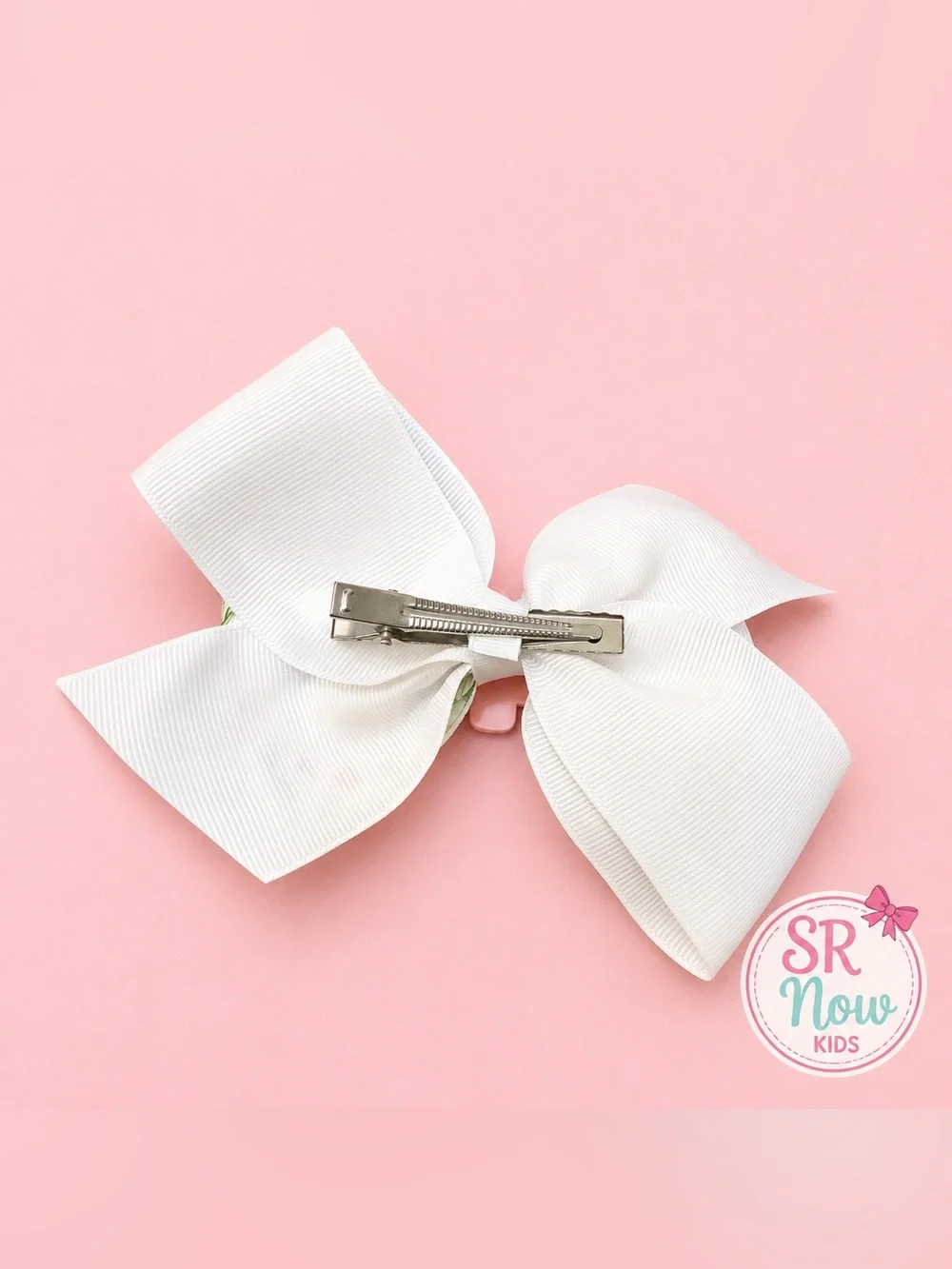 Girls Multicolor Floral Tulip Hair Bow Large Grosgrain Ribbon Alligator Clip